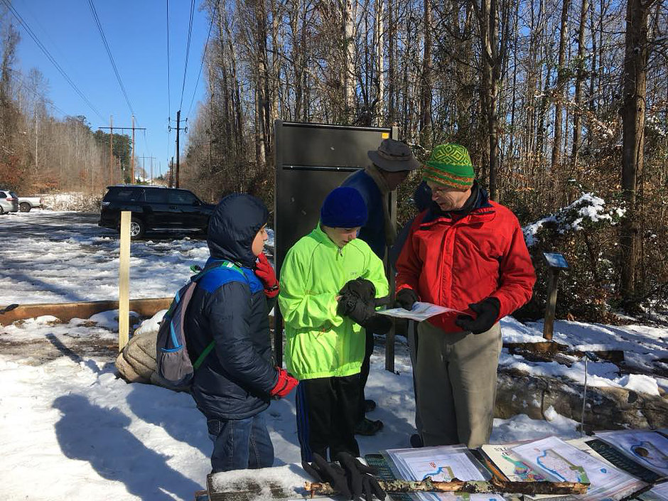 Preparing to hike at Okpik